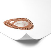 Waterverf  honkbalhandschoen poster (Hoek)