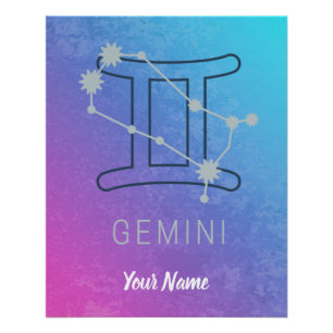 Waterverf Horoscope van de dierentuindister Perfect Poster