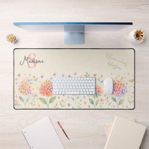 Waterverf Hortensia's in Pastel Bloom Bureaumat
