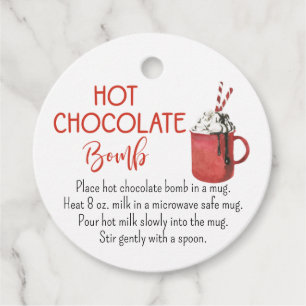 Waterverf Hot Chocolate Bomb Label