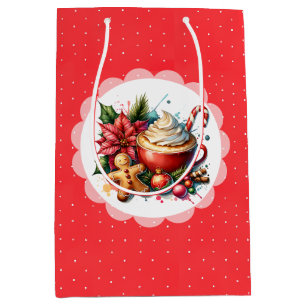 Waterverf Hot Cocoa, Candy Canes Kerst Medium Cadeauzakje