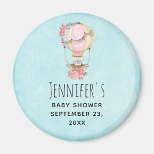 Waterverf Hot-luchtballon bevestigen Datum opslaan Magneet