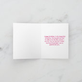 Waterverf Hot Pink Tulip Birthday Grandma Kaart (Binnen)