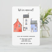 Waterverf House Change of Address Aankondiging (Staand voorkant)