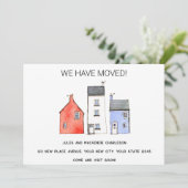 Waterverf House Change of Address Aankondiging (Staand voorkant)