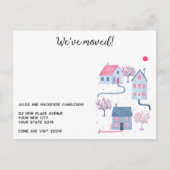 Waterverf House Change of Address Feestdagenkaart (Voorkant)