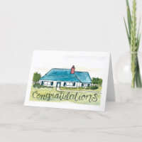 Waterverf Housewarming Kaart