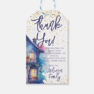 Waterverf Housewarming Party Favor Cadeaulabel