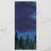 Waterverf Houten Huwelijksmenu Kaarten met Dennenb (Achterkant)