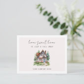 Waterverf Huis Huis Sweet Home Vastgoedlandbouw Briefkaart (Staand voorkant)