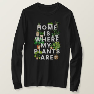 Waterverf Huisplant Tuinieren Citaat T-shirt