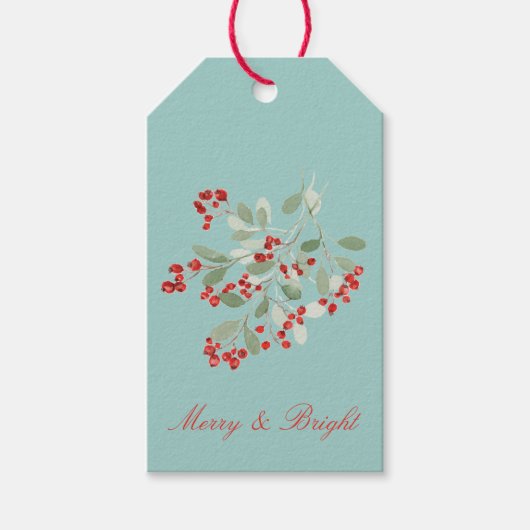 Waterverf Hulst  Cadeaulabel (Voorkant)