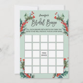 Waterverf Hulst en Bessen Bruidsbingo Kaart (Voorkant)