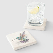 Waterverf Hummingbird Stone Onderzetter (Zijkant)