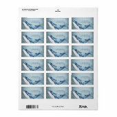 Waterverf Humpback Whale Nautical Beach Adres Etiket (Full Sheet)