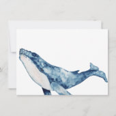 Waterverf Humpback Whale Nautical Beach Wedding Save The Date (Achterkant)