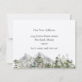 Waterverf hut in het groene dennenbos dat we verhu kaart (Achterkant)