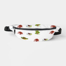 Waterverf Hutten en bomen patroon fanny pack