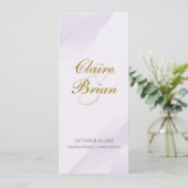 Waterverf huwelijksprogramma, Lavendel plat progra Programma (Staand voorkant)