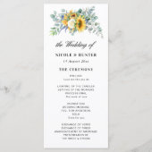 waterverf - huwelijksprogramma zonnebloem - eucaly programma (Voorkant)