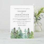 Waterverf huwelijksuitnodiging kaart (Staand voorkant)