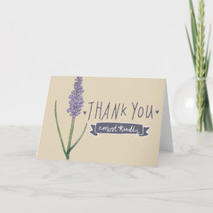 Waterverf Hyacinth Hartelijk dank Bedankkaart