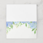 Waterverf Hydrangea Blue Floral Wedding (Buitenkant ongevouwen)