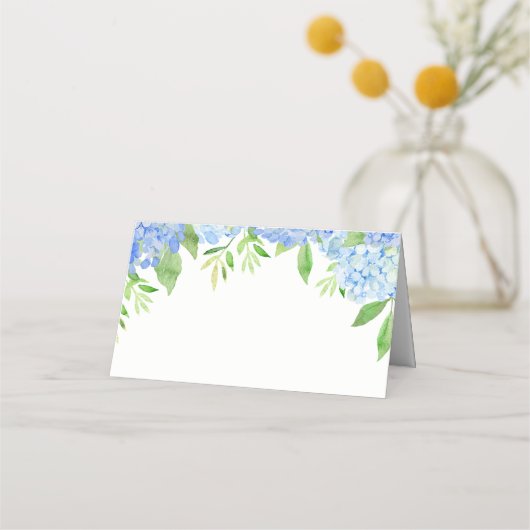 Waterverf Hydrangea Blue Floral Wedding (Voorkant)