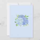 Waterverf Hydrangea Blue Floral Wedding Kaart (Achterkant)