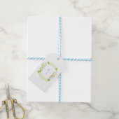 Waterverf Hydrangea Crest Bottle Sticker Cadeaulabel (Met Touw)