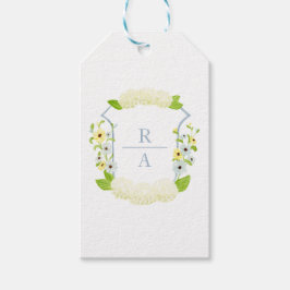 Waterverf Hydrangea Crest Bottle Sticker Cadeaulabel