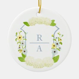 Waterverf Hydrangea Crest Bottle Sticker Keramisch Ornament