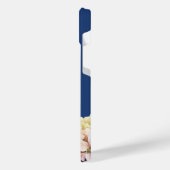 Waterverf Hydrangea gepersonaliseerd blauw iPhone Hoesje (Linkerkant)