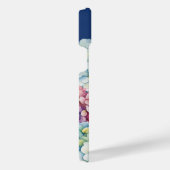 Waterverf Hydrangea gepersonaliseerd blauw iPhone Hoesje (Rechterkant)