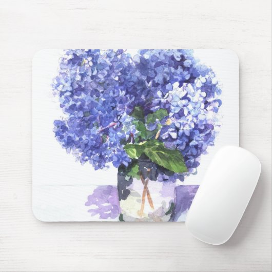 Waterverf Hydrangea Muismat (Met muis)