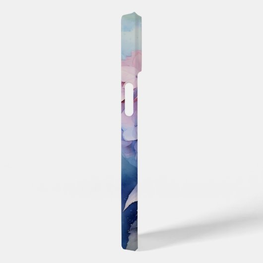 Waterverf Hydrangea Roze Paarse Naam Sjabloon Case-Mate iPhone Case (Achterkant / Rechts)