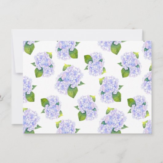 Waterverf Hydrangea-ventilator Bedankkaart (Achterkant)