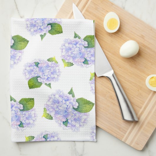 Waterverf Hydrangea-ventilator Theedoek (Quarter Fold)