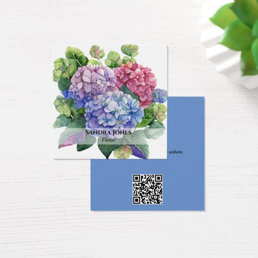 Waterverf Hydrangea Visitekaartjes (Bureau)