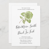Waterverf Hydrangea Wedding Invitatie Aankondiging (Voorkant / Achterkant)