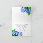 Waterverf Hydrangeas Floral Bereavement Hartelijk  Bedankkaart (Binnen)