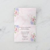 Waterverf Hydrangeas Peonies Floral Bereavement Bedankkaart (Binnen)