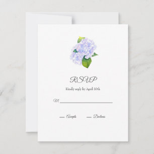 Waterverf Hydrangeas RSVP Kaartje