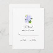 Waterverf Hydrangeas RSVP Kaartje (Voorkant / Achterkant)
