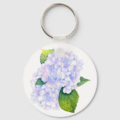 Waterverf Hydrangeas Sleutelhanger (Achterkant)