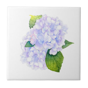 Waterverf Hydrangeas Tegeltje