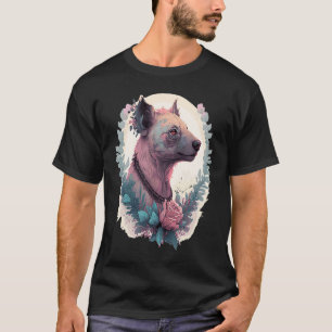 Waterverf Hyena Flower Crown Africa Safari Animal T-shirt