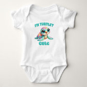 Waterverf I Am Turtley Cute Turtle Pastel Romper (Voorkant)