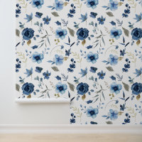 Waterverf Ice Blue Floral