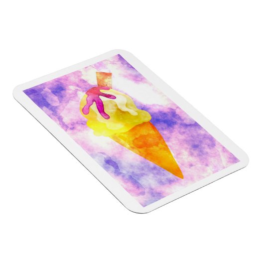 Waterverf Ice Cream Cone Magneet (Rechterzijde)